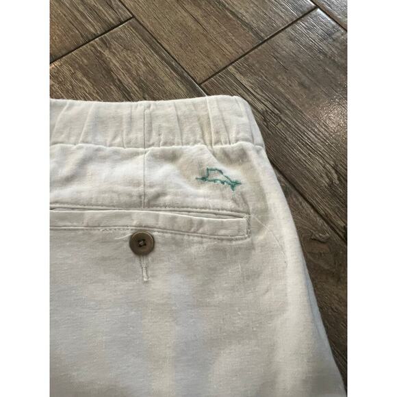Tommy Bahama Women's White Linen High Rise Drawstring Wide Leg Pants Size Large - Picture 5 of 7